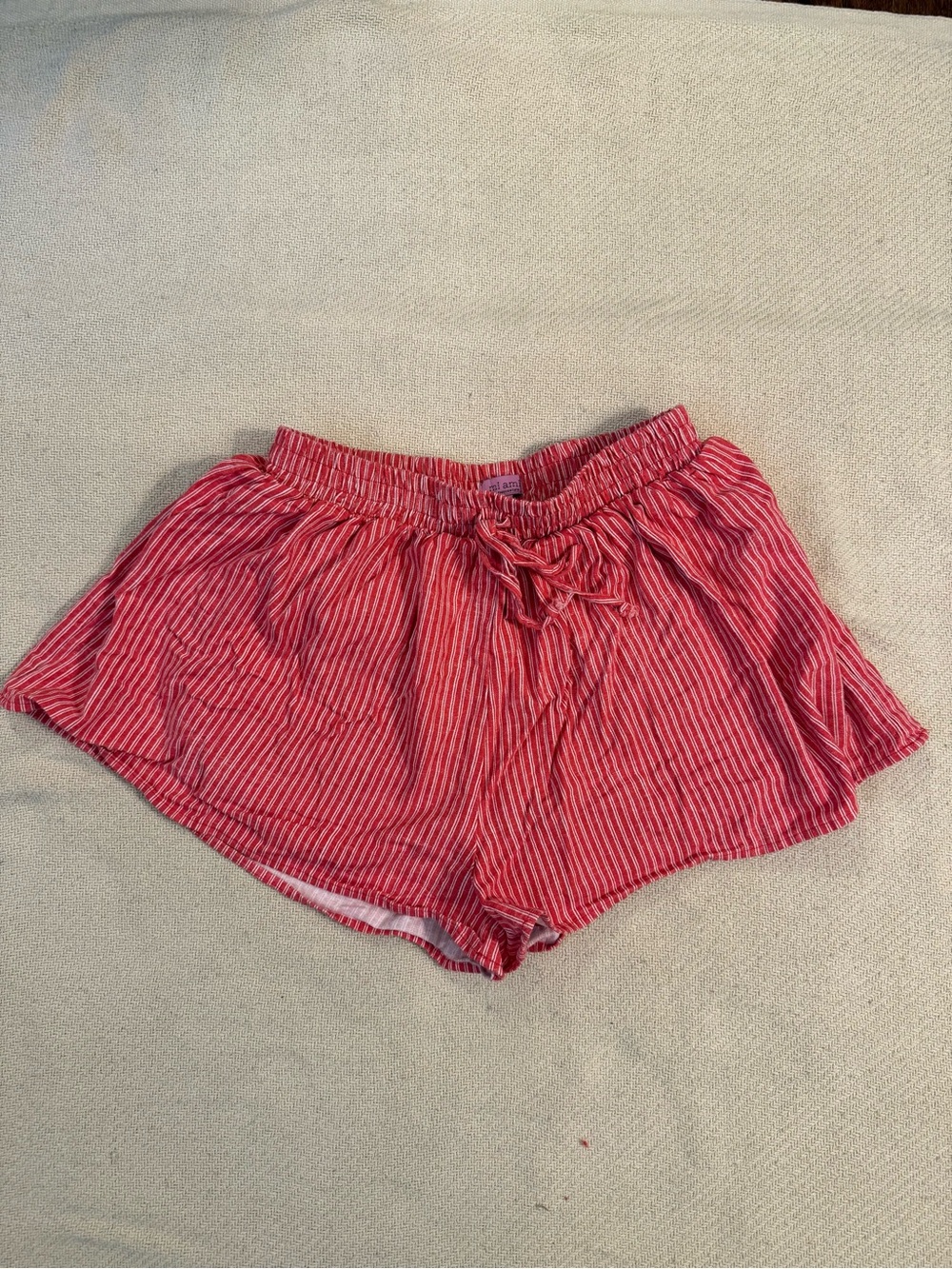Francesca's Collections Kaylynn Drawstring Striped Shorts